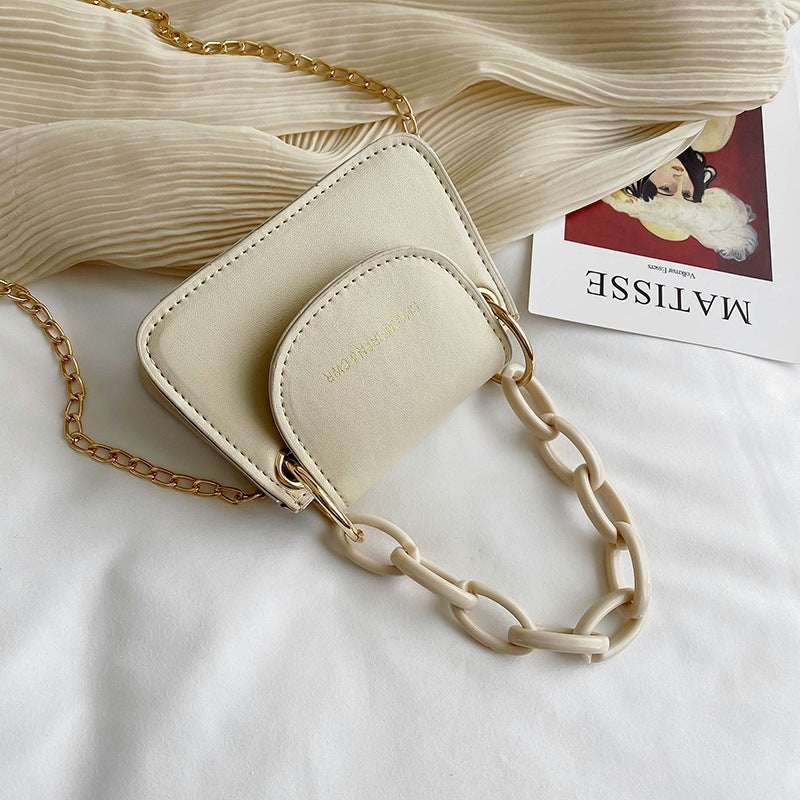 Women's Bag New Fashion Korean Style Chain Mini Lipstick Pack Shoulder Crossbody Portable Small Square Bag