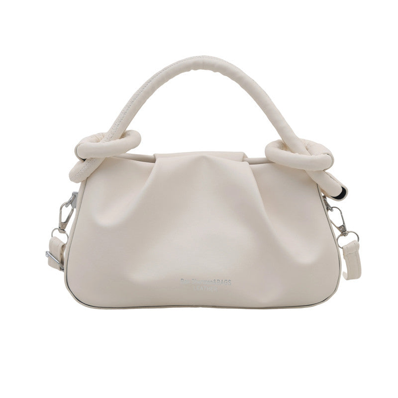 Elegant Pleated Cloud Bag for Women 2025 New Fashion Minimalist Shoulder Crossbody Handbag with Magnetic Closure and Soft PU Leather