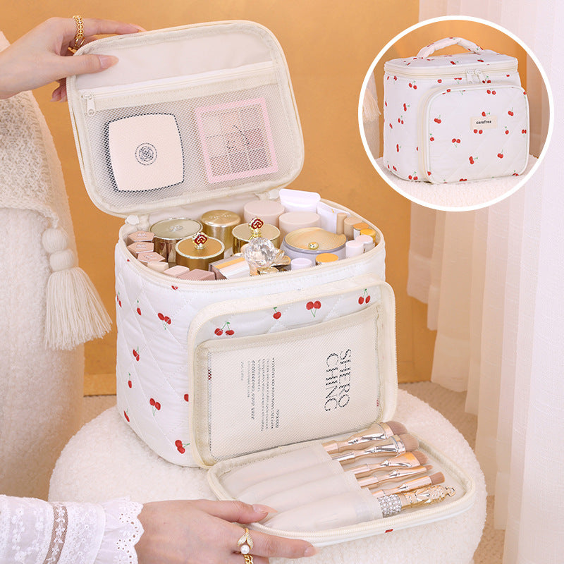 Multifunctional Partition Magic Cosmetic Bag Multi-Pocket Storage Design Travel Portable Toiletry Bag