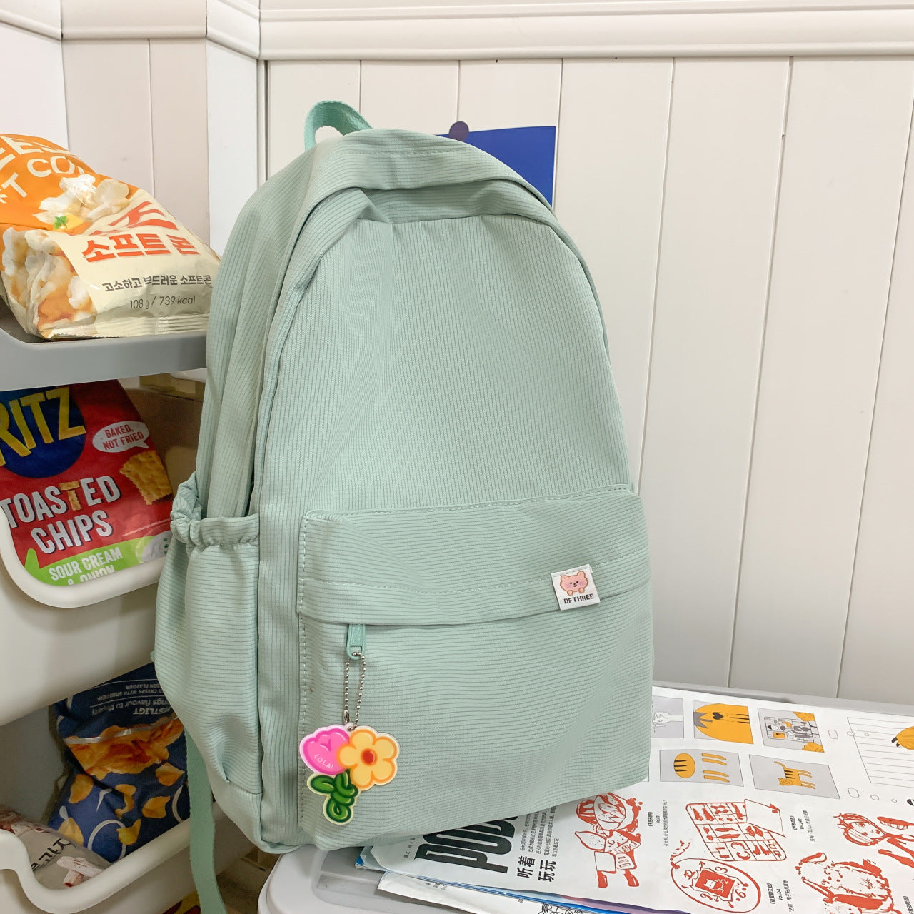Lightweight Simple Backpack for Students with Large Capacity, Perfect for School, Travel, and Laptops up to 14 Inches