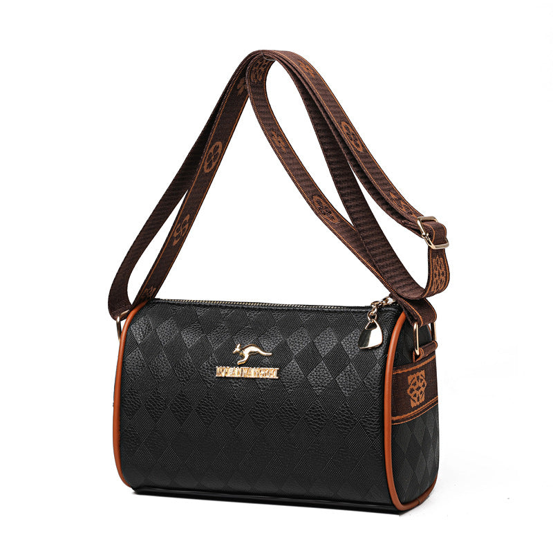 Boston Pillow Bag Women's Fashionable New Fashionable Western Style Wide Shoulder Strap High-End Shoulder Messenger Bag