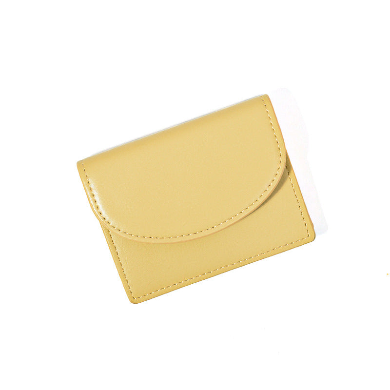 Korean Style New Women's Coin Purse Solid Color Simple Card Holder Multifunctional Lipstick Large-Capacity Wallet