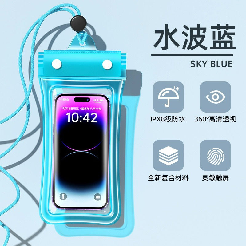 Thick Waterproof Phone Pouch with Air Cushion for Swimming, Diving, Outdoor Activities and Underwater Photography
