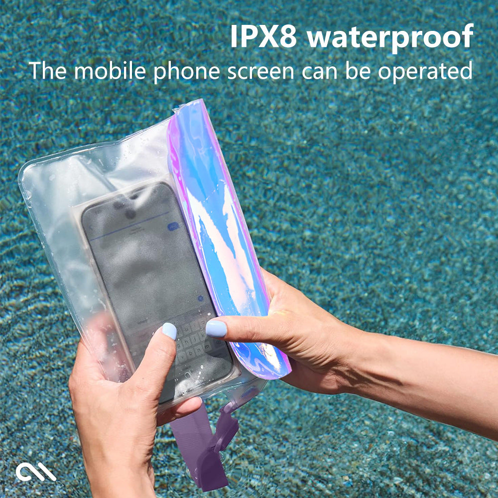 Fashion Transparent Waterproof Waist Bag with Holographic Design for Outdoor Activities and Swimming