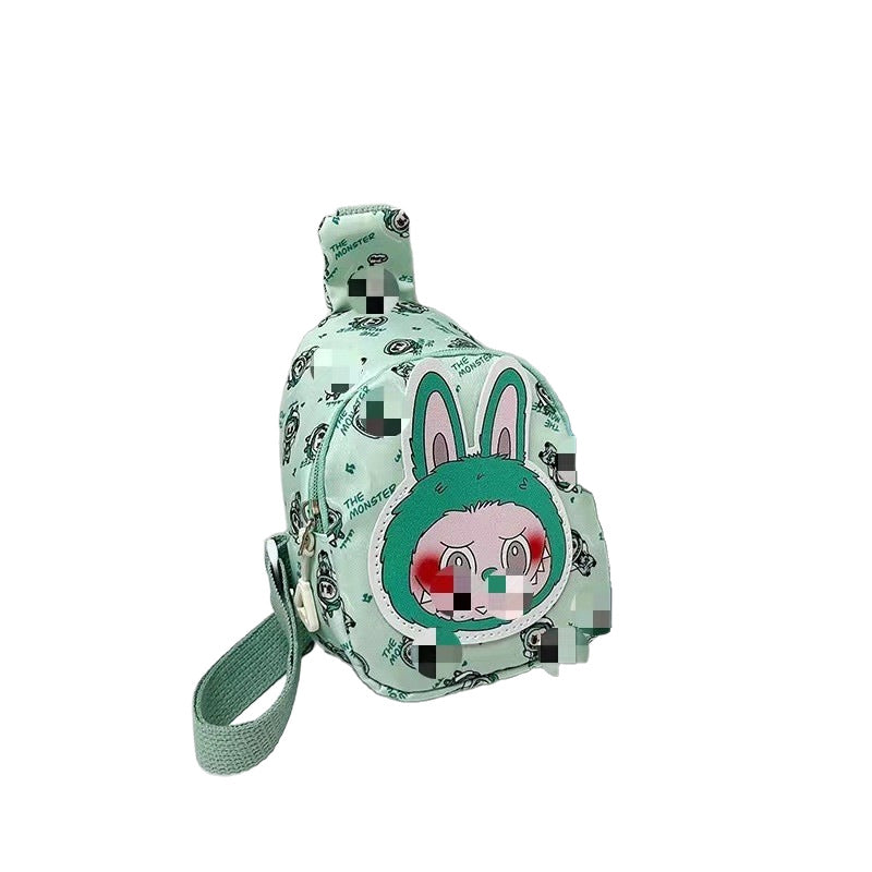 Boys and Girls Cute Cartoon Chest Bag Korean Fashion Casual Small Chest Bag