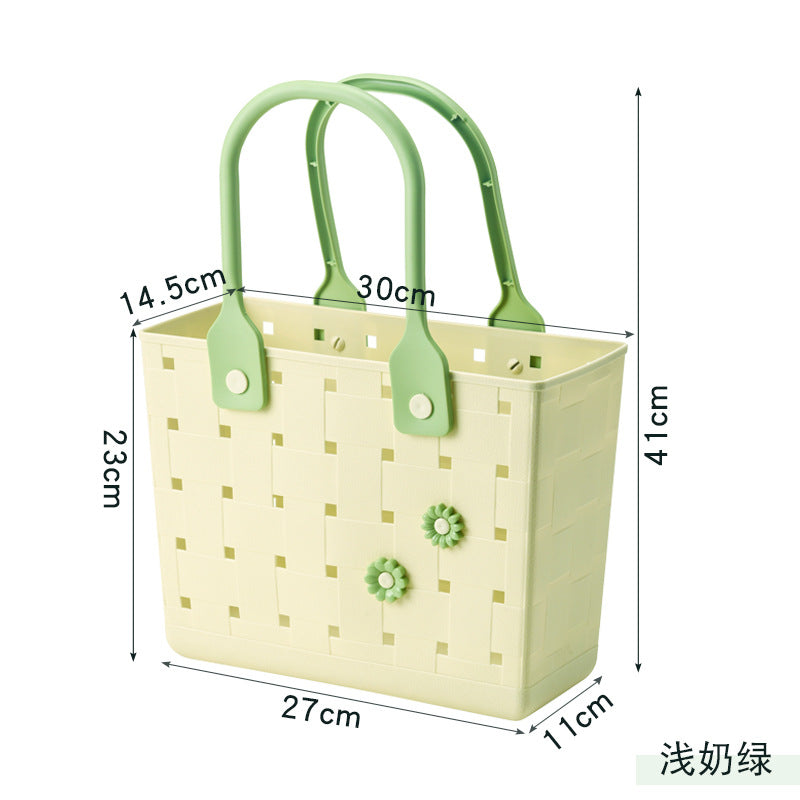 Outdoor Portable Picnic Basket Bathroom Storage Basket Toiletries Student Dormitory Bath Basket Bathroom Wash Storage Basket