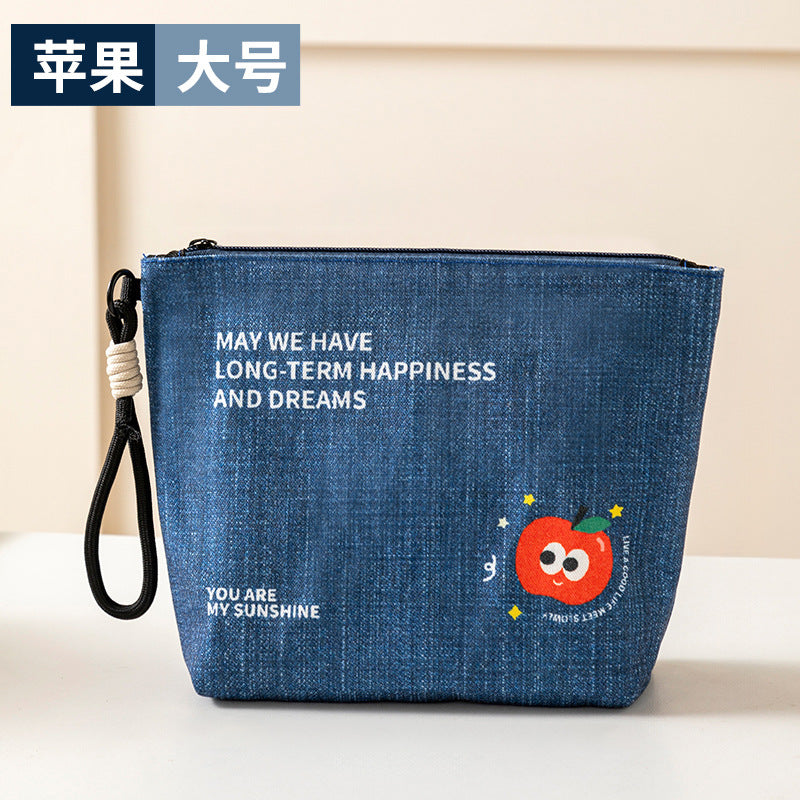 New Denim Coin Purse Multi-Functional Storage out Portable Cosmetics Storage Bag Mini Anytime Small Saddle Bag