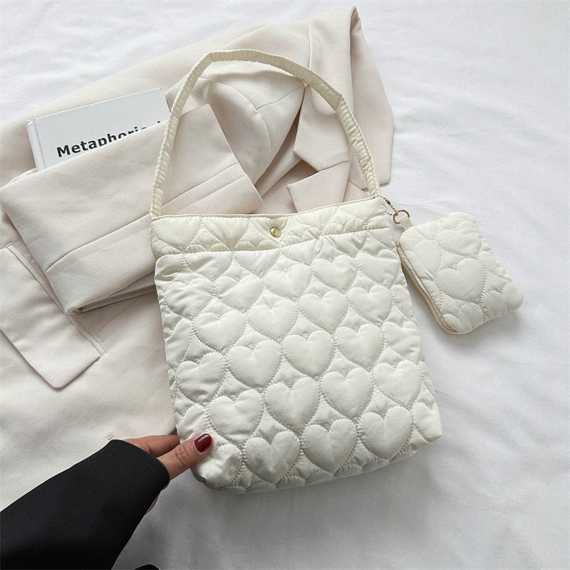 Tote Bag Women's New Fashion Retro Large Capacity Handbag Simple Casual Student Shoulder Bag
