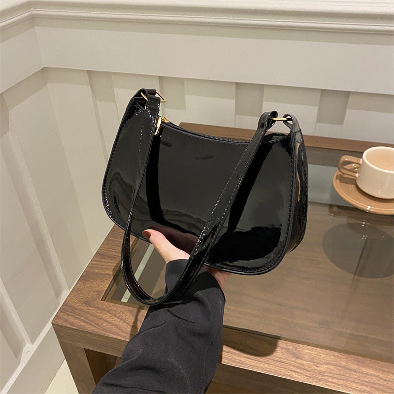 Popular Fashion Korean Style Shoulder Bag Women's Spring New All-Match Solid Color Gentle Small Square Bag