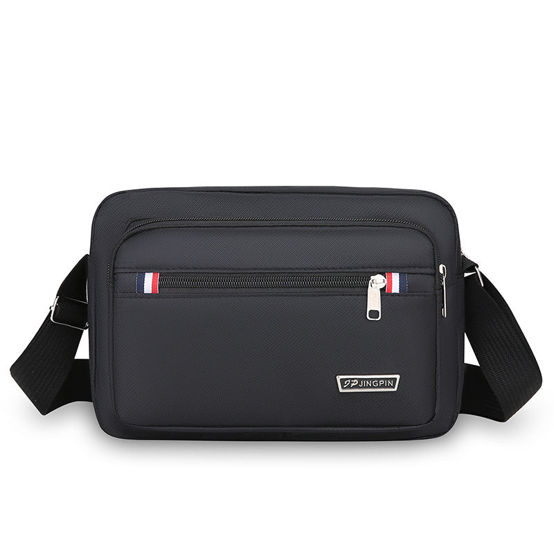 Fashionable Men's Shoulder Bag with Waterproof PU Material and Multi-layer Storage for Business and Travel