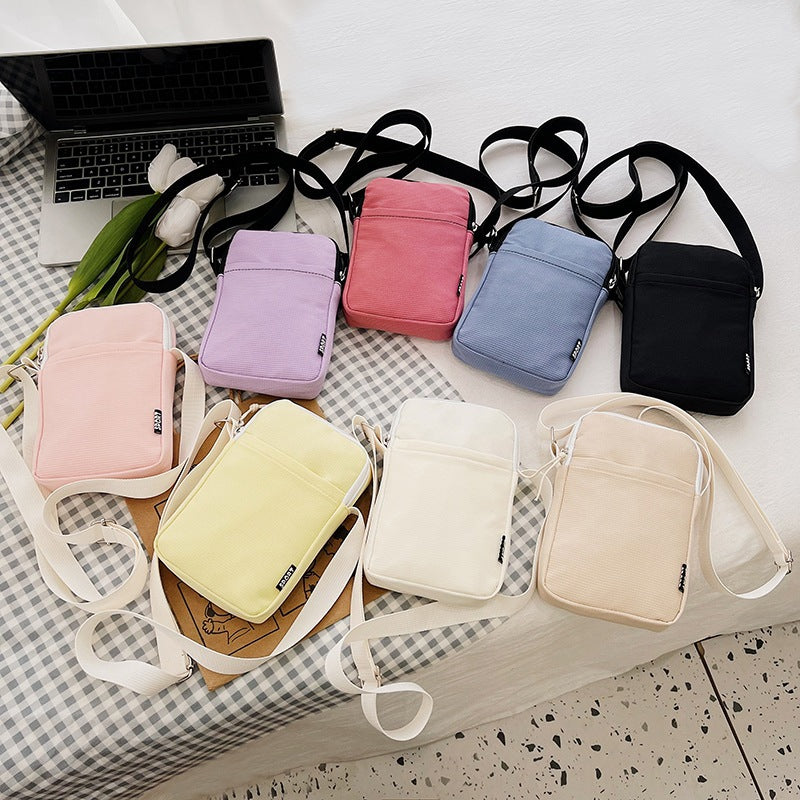 Trendy Simple Casual Shoulder Messenger Bag New Fashion Cell Phone Bag Street Travel Western Style Small Square Bag
