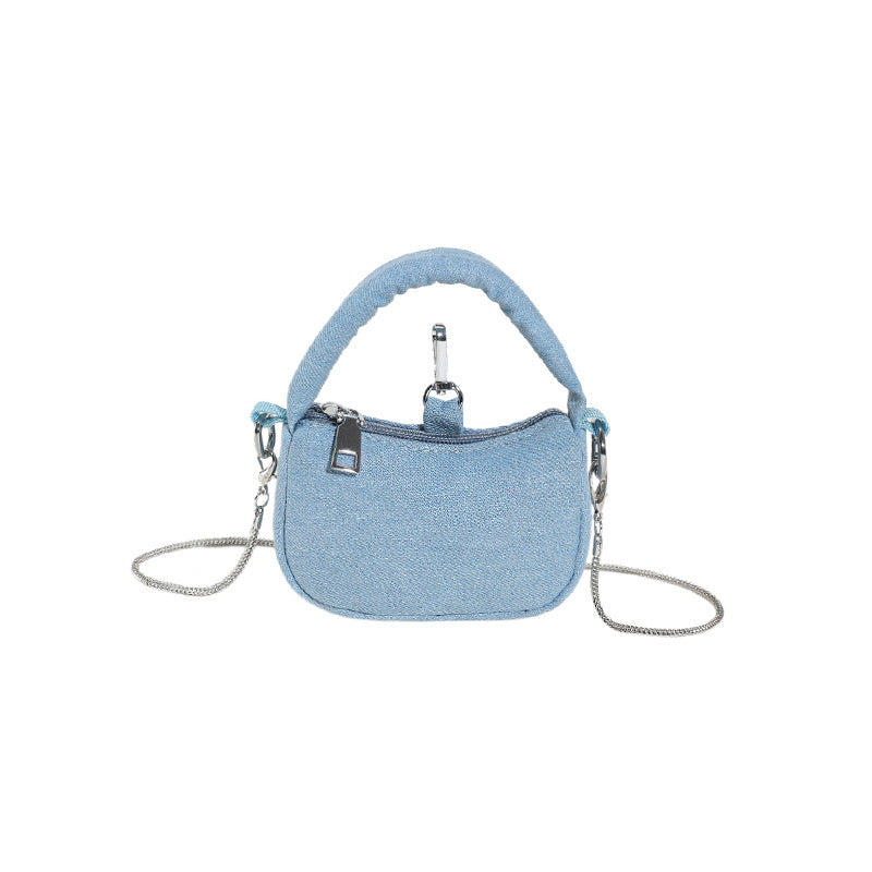 Mini Small Saddle Bag Crossbody Chain Handbags Women's New Korean Style Fashion Simple Lipstick Shoulder Bag