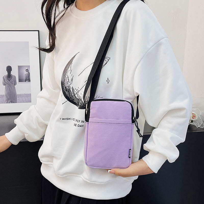 Trendy Simple Casual Shoulder Messenger Bag New Fashion Cell Phone Bag Street Travel Western Style Small Square Bag