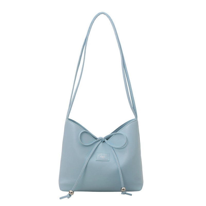Chic Summer Tote Bag for Women with Drawstring Design and Soft PU Material, Perfect for Daily Casual Style