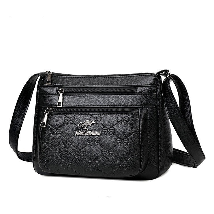 New Versatile Elegant Women Bag Soft Leather Shoulder Bag Fashion Crossbody Mother Bag