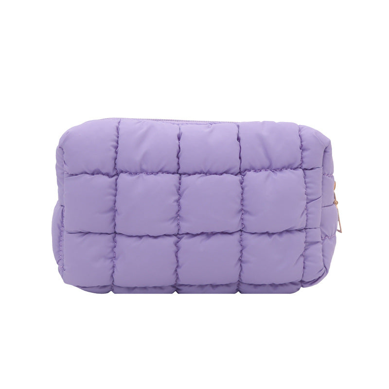 Fashion Simple Cosmetic Bag Women's New Korean Style Casual Western Style Versatile Pleated Clutch