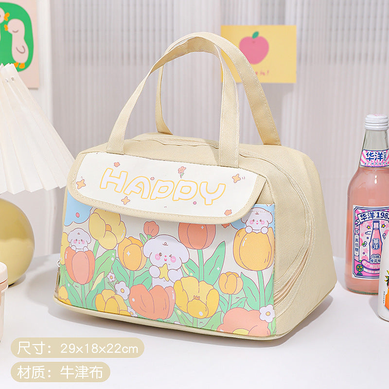 Large Capacity Lunch Box Bag Student Heat Preservation Lunch Bag Buggy Bag Thickened Aluminum Foil Lunch Bag Bag