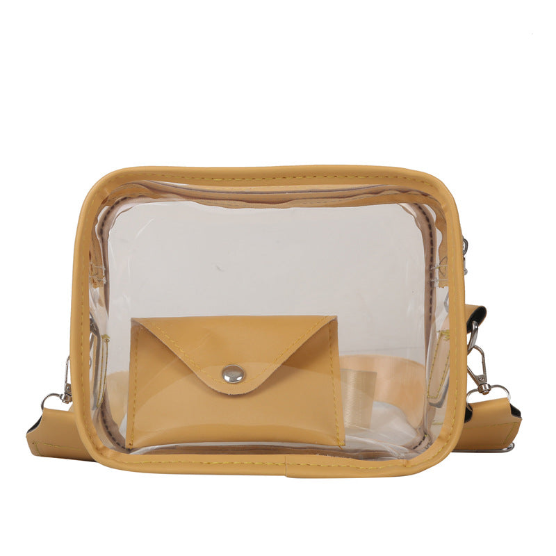 New Wide-Strap Bag Women's Messenger Bag Fashion Casual Simple Shoulder Transparent Jelly Pack