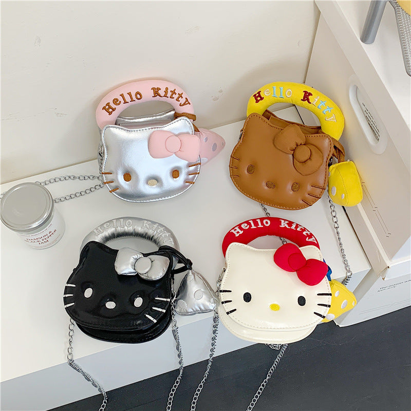 KT Mini Crossbody Bag New Cute Cartoon Design Daily Commuter Chain Bag