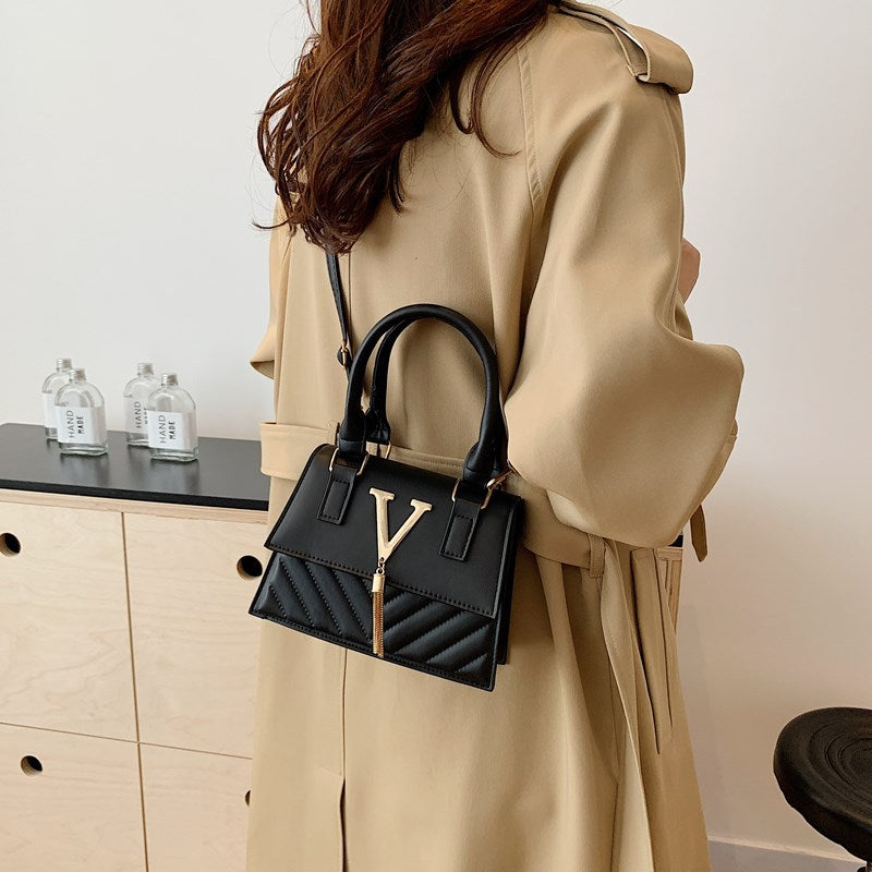 New Korean Style Casual Cool Portable Small Square Bag Fashion Simple Retro Fashion Trendy One-Shoulder Messenger Bag