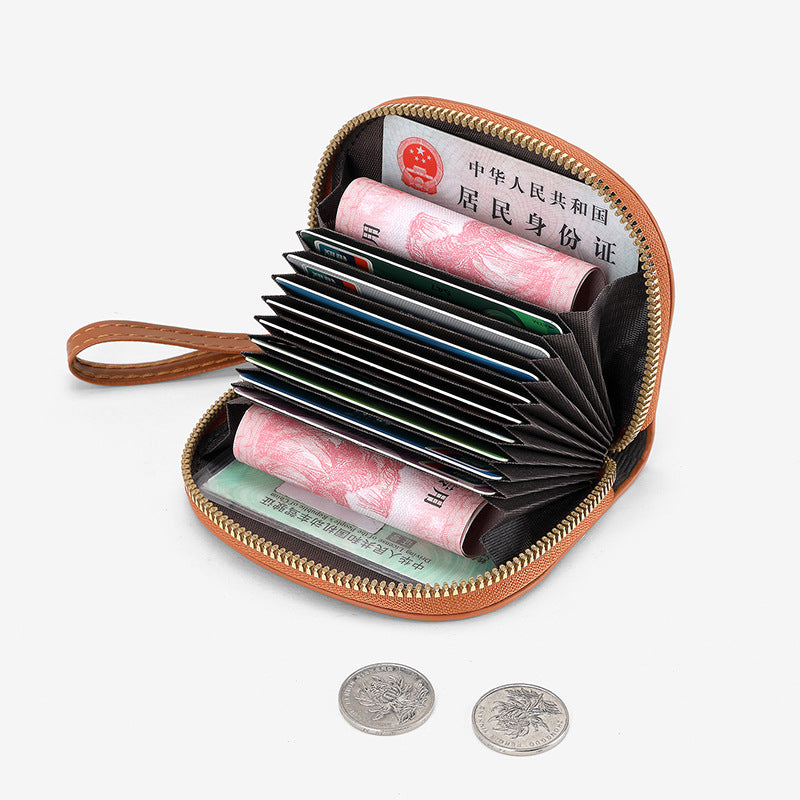 Cute Cat Design Zipper Wallet for Women and Men, Fashionable Card Holder with Pull Strap, Perfect for Daily Use