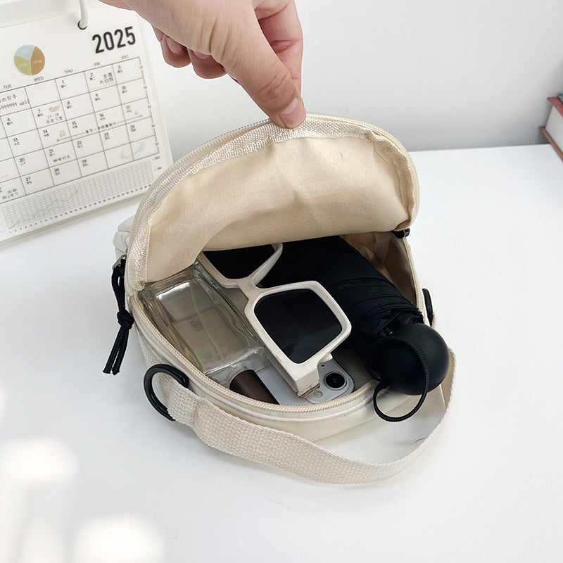 Cute Nylon Crossbody Bag for Women, Fashionable Mini Shoulder Bag with Zipper Closure and Multiple Inner Pockets, Perfect for Daily Use and School