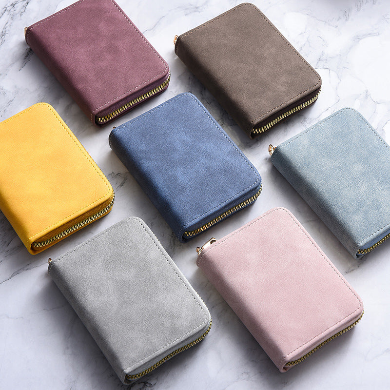 Women's Wallet Anti-Degaussing Expanding Card Holder 18 Card Position Zipper Coin Purse Daily Multi-Functional Credentials Storage