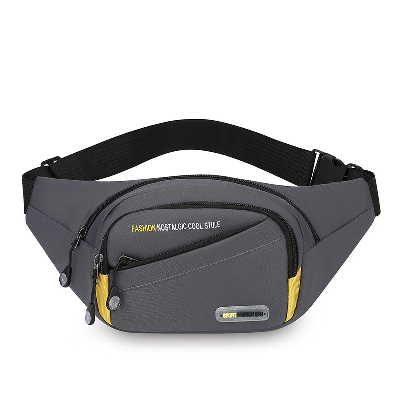 Waist Bag Men's Multi-Functional Outdoor Sports Large Capacity Multi-Layer Crossbody Shoulder Bag Oxford Cloth Thick Fashion Chest Bag
