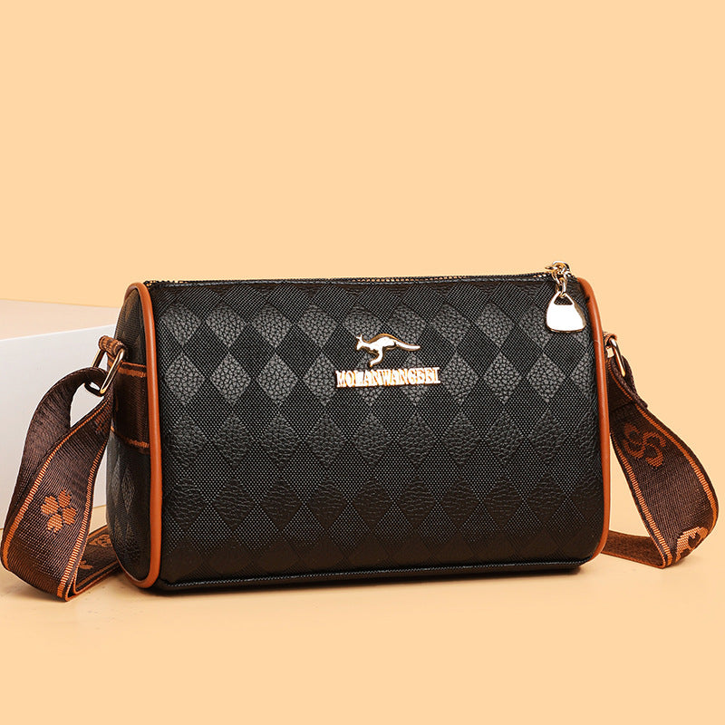 Boston Pillow Bag Women's Fashionable New Fashionable Western Style Wide Shoulder Strap High-End Shoulder Messenger Bag