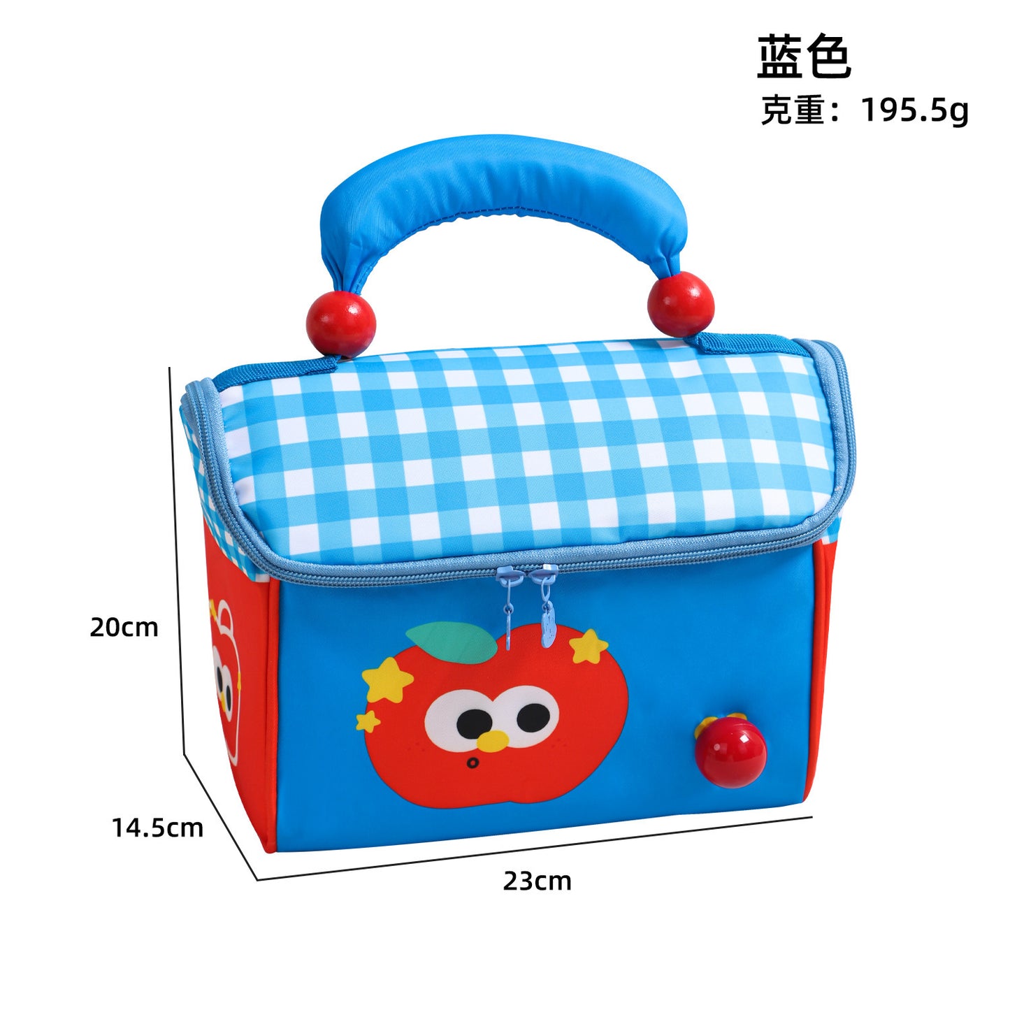 Cute Cartoon Cat Lunch Bag with Lucky Handle, Portable Insulated Food Storage Pouch for Daily Use