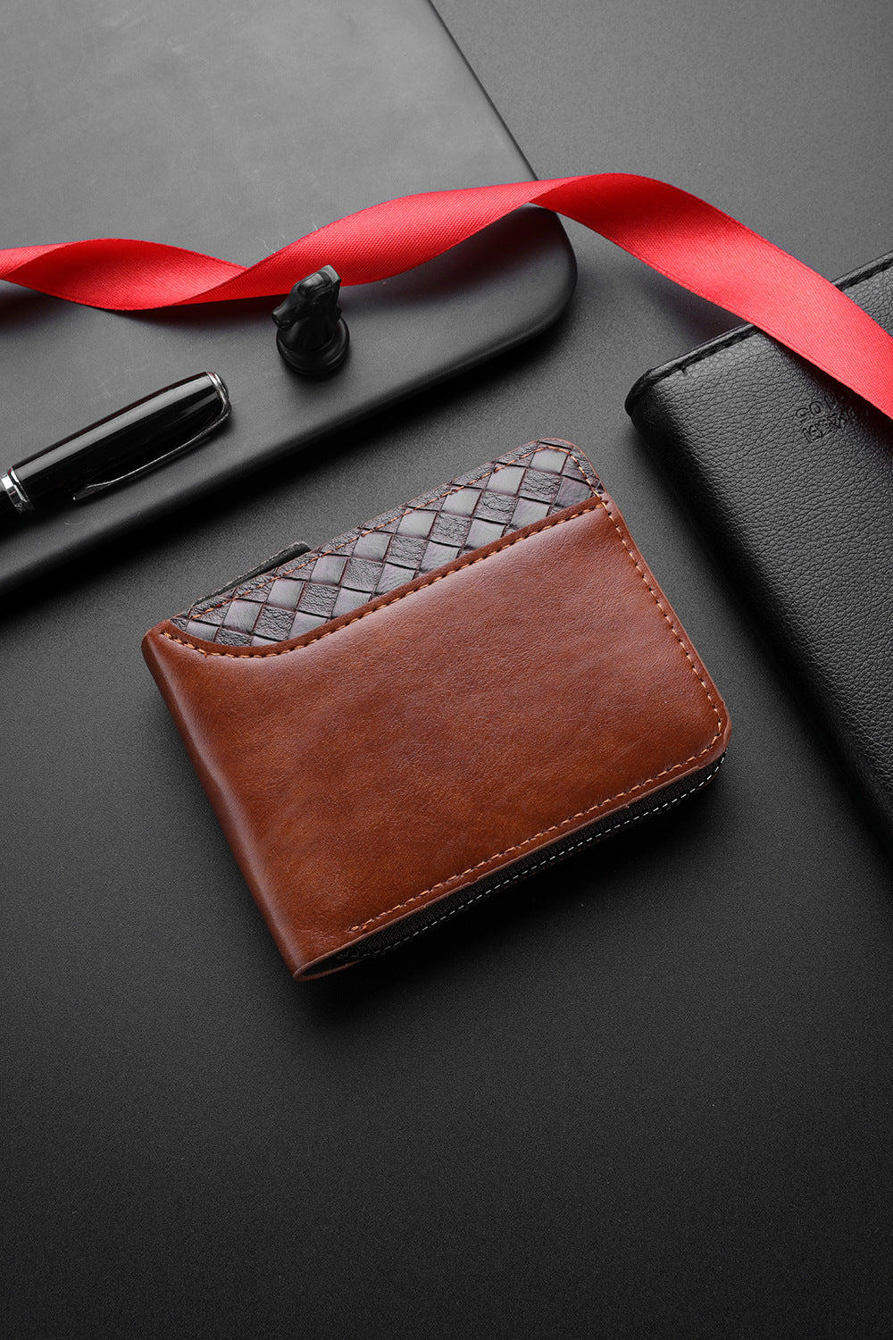 New Men's Zipper Wallet Short Youth Trendy Bag