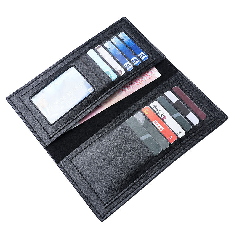 Wallet Men's Long Type Ultra-Thin Korean Style Youth Cool Wallet Student Minimalist Youth Wallet Buckle