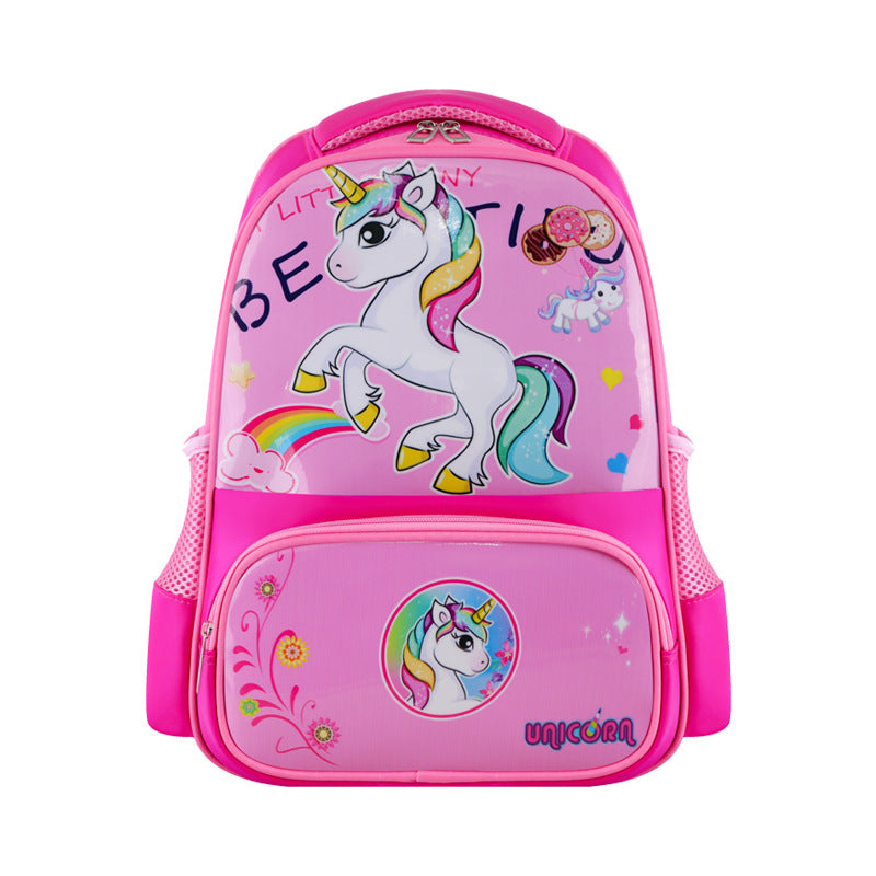 Lightweight Breathable Kids Backpack with Cartoon Design for School Children, Comfortable Ergonomic Shoulder Straps and Durable Nylon Material