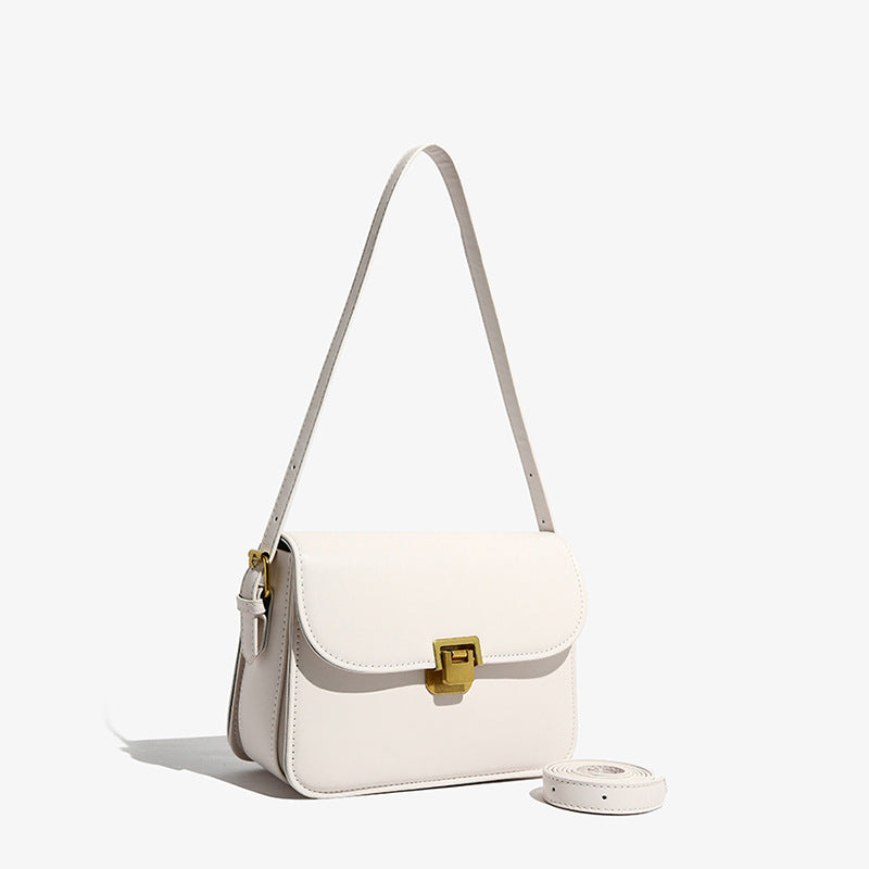 Urban Simple Style Lock Messenger Bag Multi-Functional Inner Bag Design Everyday Joker Fashion Small Square Bag