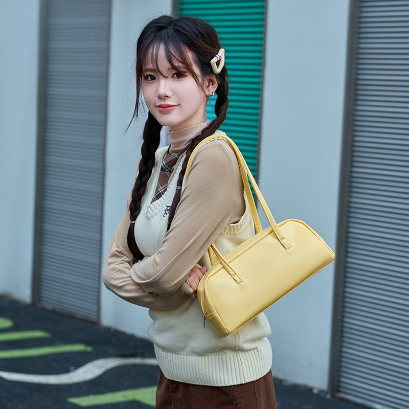 New Simple Large Capacity Boston Women's Fashion Underarm Shoulder Bag Urban Simple Style Trendy Design