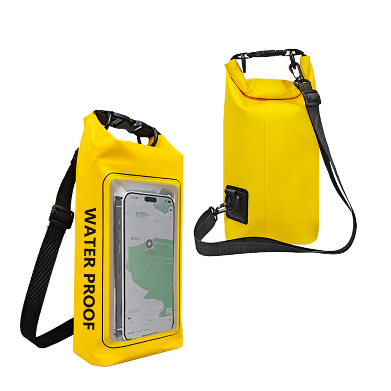 2L Waterproof Crossbody Bag with Touchscreen Phone Pocket for Outdoor Swimming and Hiking