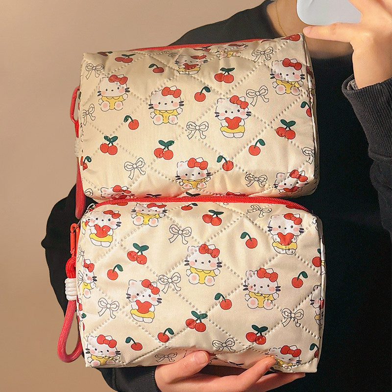 Cosmetic Bag Women's Portable Large Capacity Skin Care Wash Bag Zipper Storage Bag