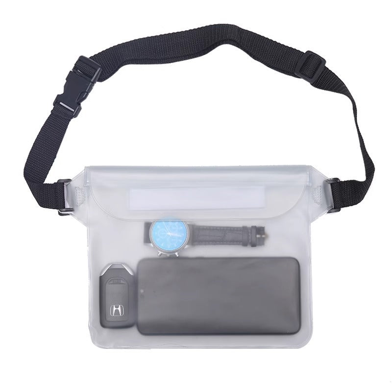 Waterproof PVC Waist Pack for Swimming, Hiking, Camping & Outdoor Activities with Phone Pocket