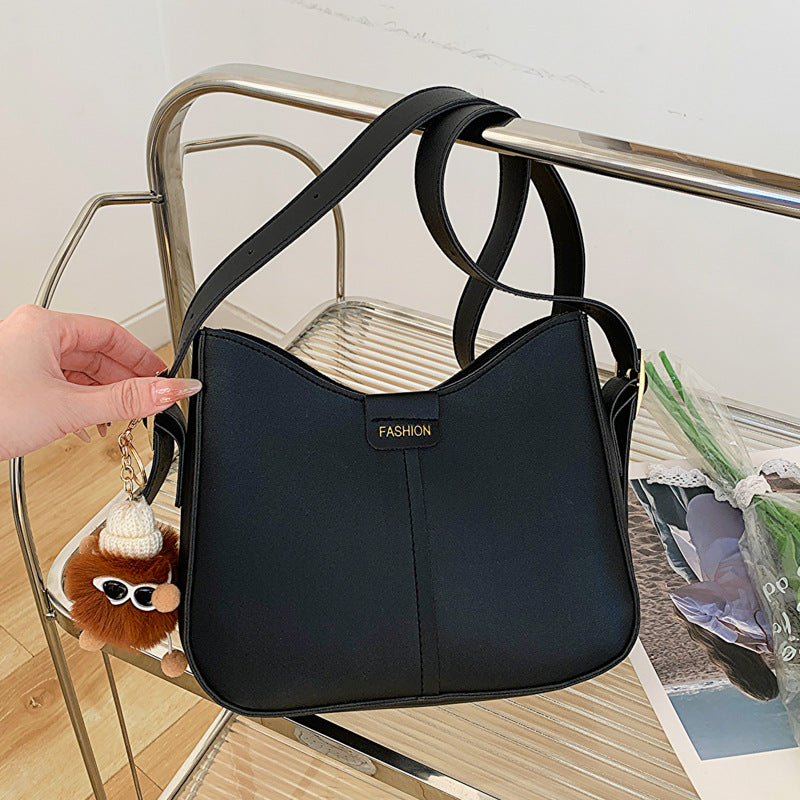 Chic Korean-Style Crossbody Bag with Soft PU Leather and Vintage Stitching Design for Daily Fashion