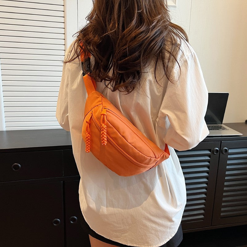 Mobile Phone Waist Bag Simple Fashion Brand Men's Japanese Lightweight Shoulder Bag Casual Sports Messenger Bag