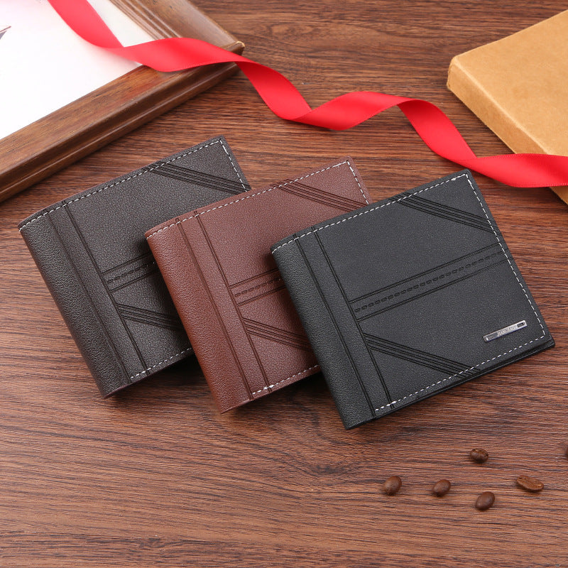 Stylish Men's Wallet with Embossed Design, Soft PVC Material, Multi-Card Slots and Large Capacity for Everyday Use