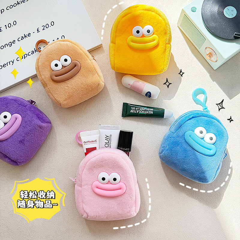 Cute Cartoon Big Mouth Coin Purse Ugly and Cute Sausage Mouth Storage Bag Mini Portable Earphone Bag