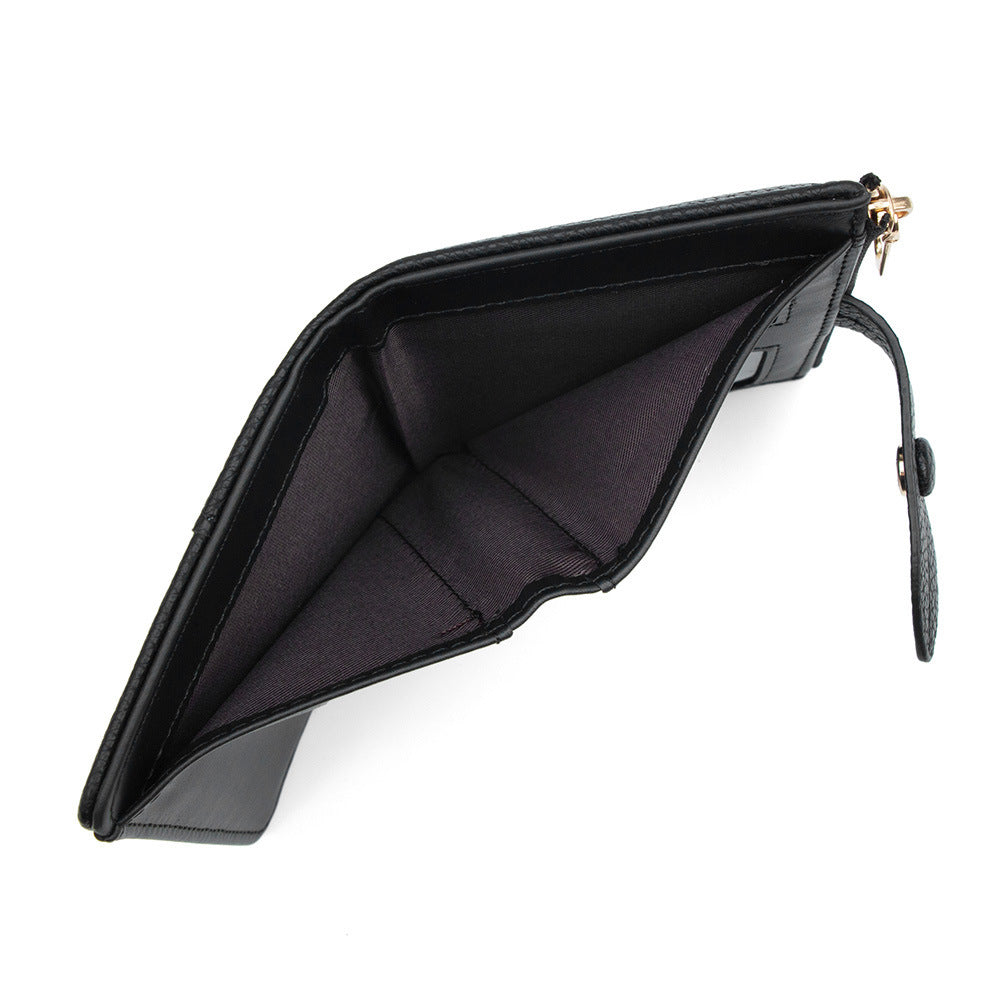 Stylish Compact Women's Wallet with Zipper Coin Pocket and Card Slots, Minimalist Design for Everyday Use