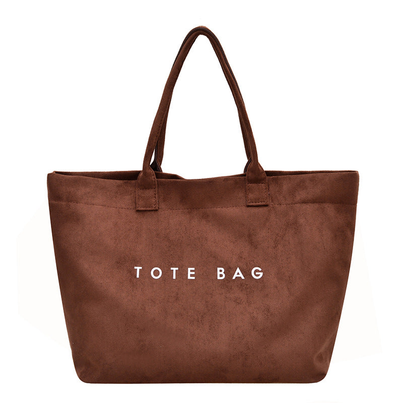 Fashion Trendy Hand-Carrying Bag Women's New Large Capacity Leisure Travel Korean Style Commuter Western Style Tote Bag