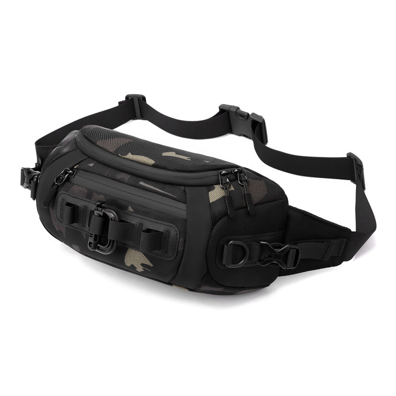 Sports Bag Men's New Mobile Phone Waist Bag Multi-Functional Chest Bag Tactical Fashion Brand Small Chest Bag