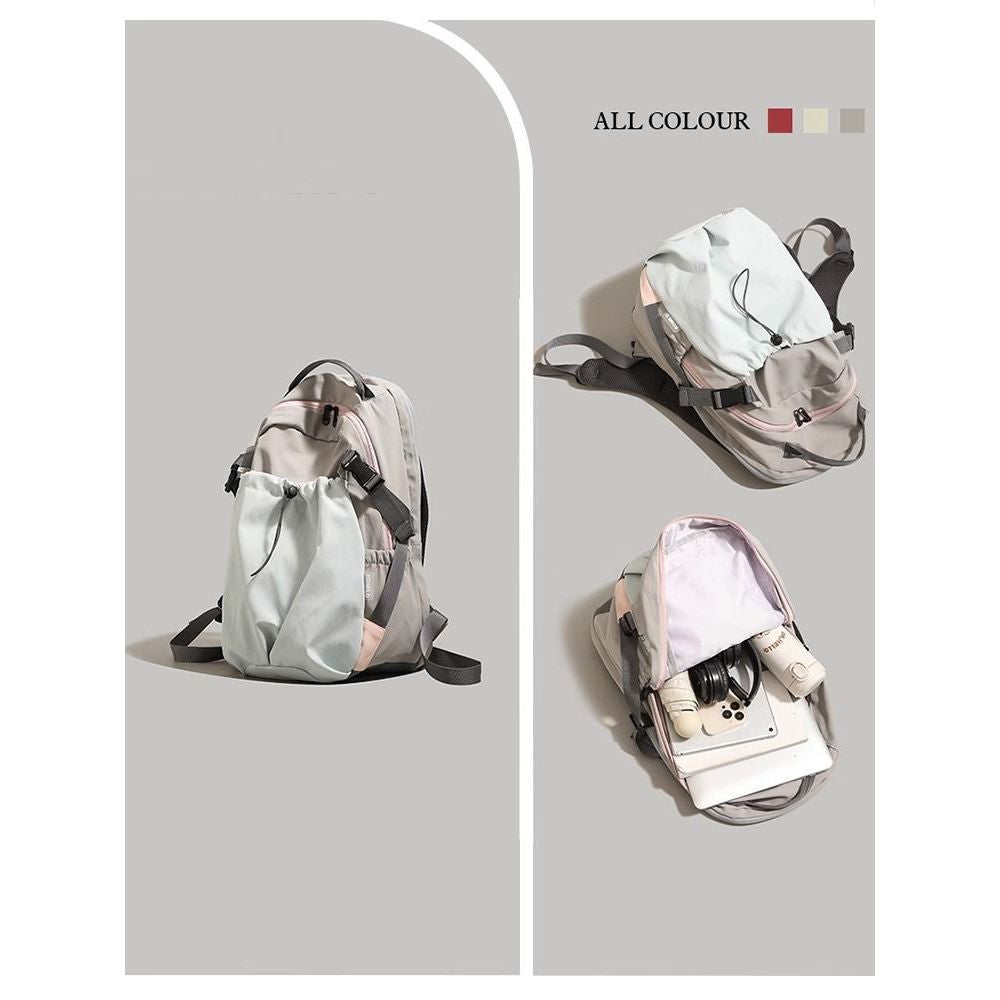 Nylon Backpack Women's Fashion Large Capacity Lightweight Backpack Junior High School Student Short-Distance Travel Bag