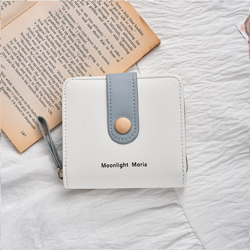 Simple Cute Kitten Japanese Style Women's Buckle Coin Pocket Portable Belt Women's Multi-Functional Short Wallet Wallet Card Holder