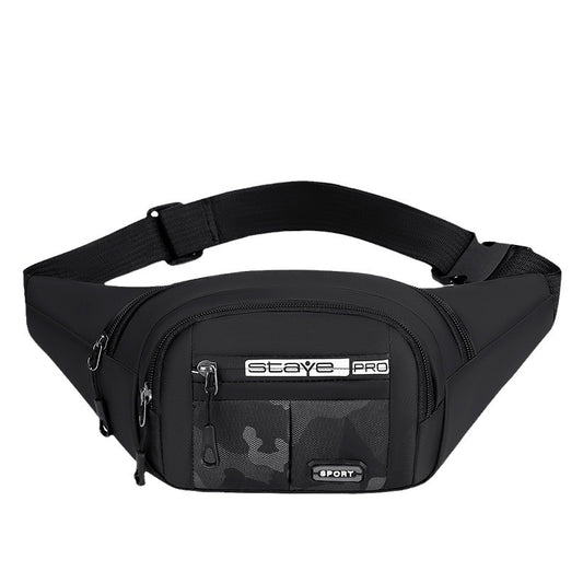 Men's Stylish and Versatile Waist Bag Lightweight Durable Multi-Pocket Outdoor Sports Trip Crossbody Bag