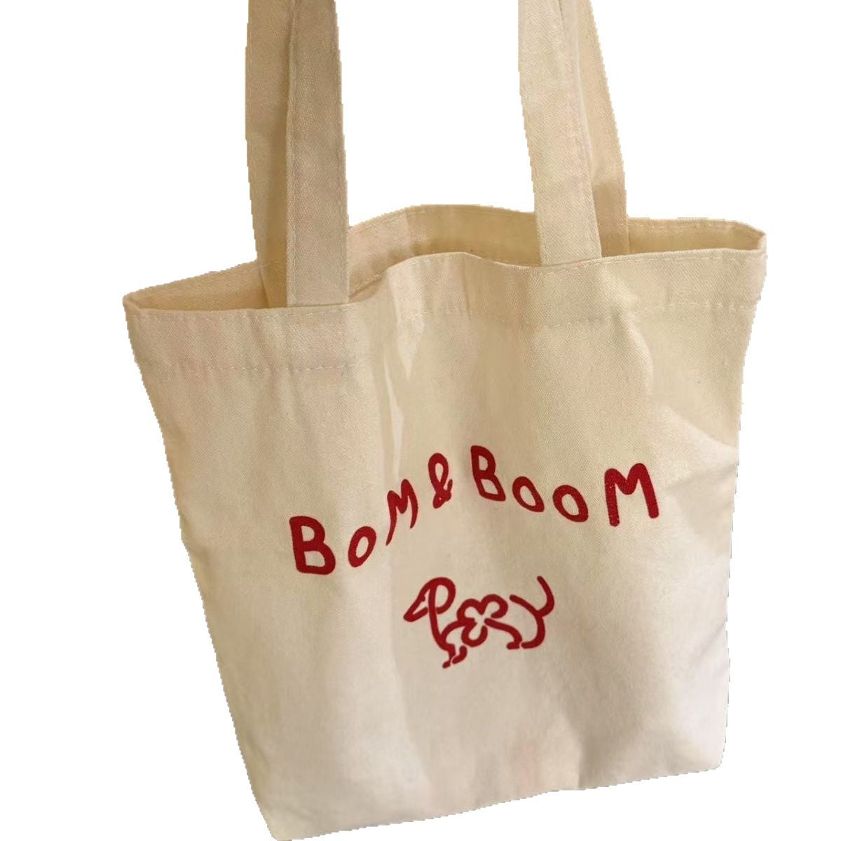 Cute Puppy Printed Tote Bag Letter Design Everyday Joker Fashion Shoulder Bag