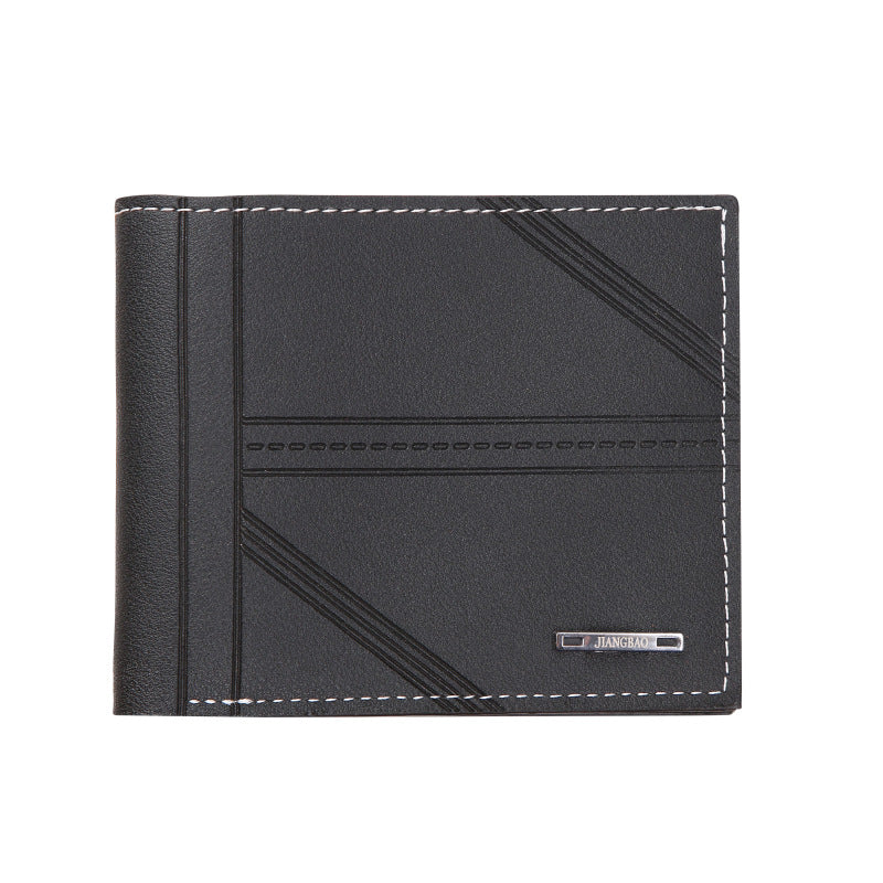 Stylish Men's Wallet with Embossed Design, Soft PVC Material, Multi-Card Slots and Large Capacity for Everyday Use